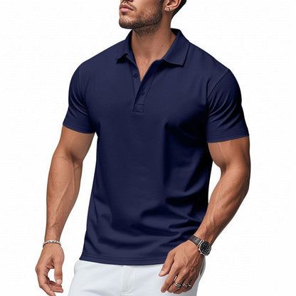 Kortermet poloskjorte til herre – Sportslig slim-fit
