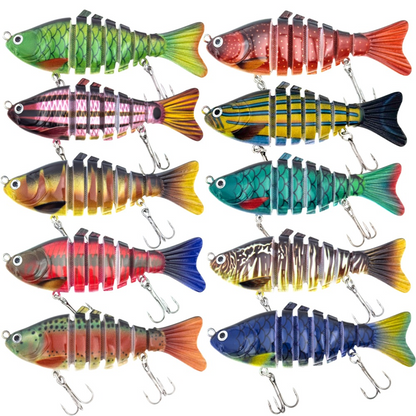 🎣 Spar 50 %! 🐟 Flerdelt bionisk swimbait / wobbler for fiske