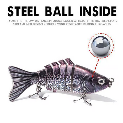 🎣 Spar 50 %! 🐟 Flerdelt bionisk swimbait / wobbler for fiske