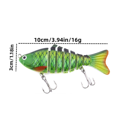 🎣 Spar 50 %! 🐟 Flerdelt bionisk swimbait / wobbler for fiske