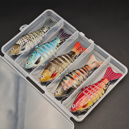 🎣 Spar 50 %! 🐟 Flerdelt bionisk swimbait / wobbler for fiske