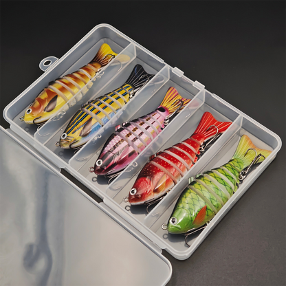 🎣 Spar 50 %! 🐟 Flerdelt bionisk swimbait / wobbler for fiske