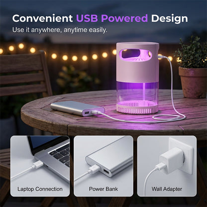 🦟 Stillegående UV-mygglampe / insektsfanger | Lydløs og giftfri | USB-drevet | Et must for soverommet 😴💤