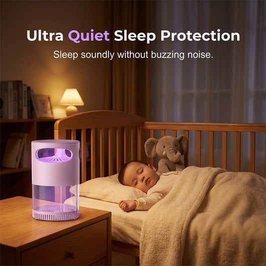 🦟 Stillegående UV-mygglampe / insektsfanger | Lydløs og giftfri | USB-drevet | Et must for soverommet 😴💤