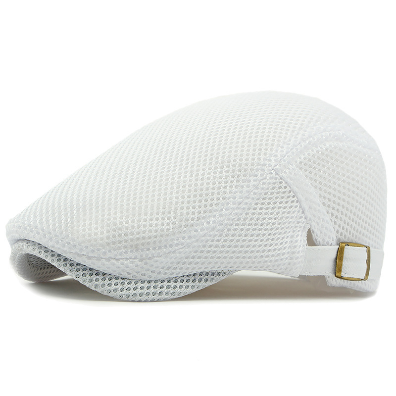 Pustende flat cap med justerbar stropp