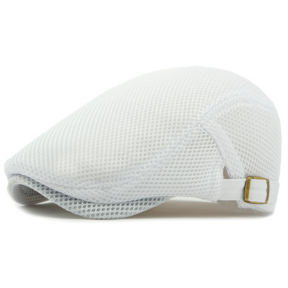 Pustende flat cap med justerbar stropp