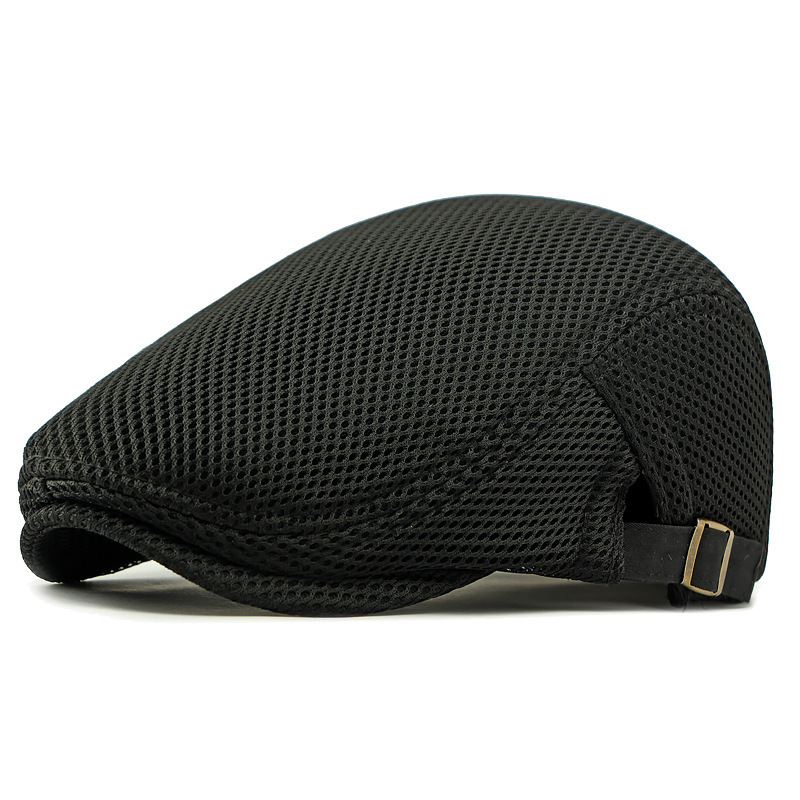 Pustende flat cap med justerbar stropp