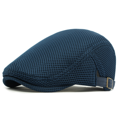 Pustende flat cap med justerbar stropp