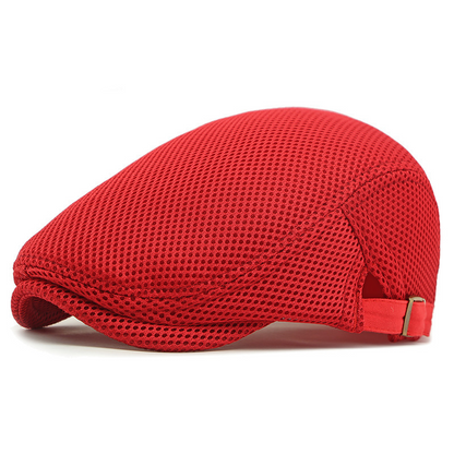 Pustende flat cap med justerbar stropp