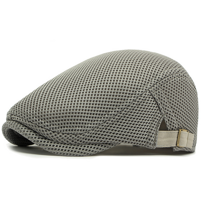 Pustende flat cap med justerbar stropp