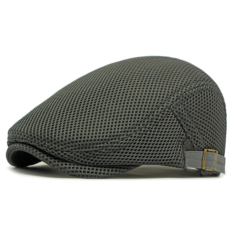Pustende flat cap med justerbar stropp
