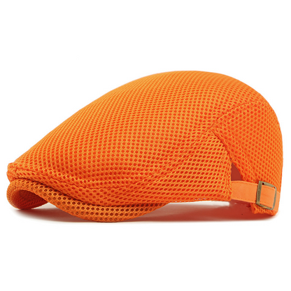 Pustende flat cap med justerbar stropp