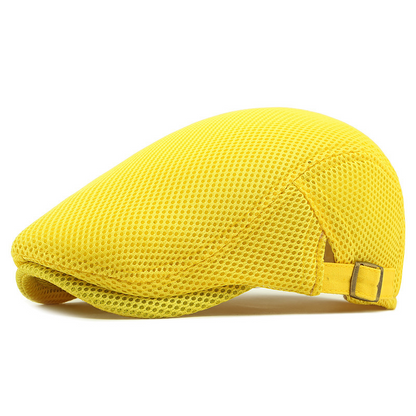 Pustende flat cap med justerbar stropp
