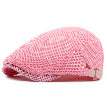 Pustende flat cap med justerbar stropp