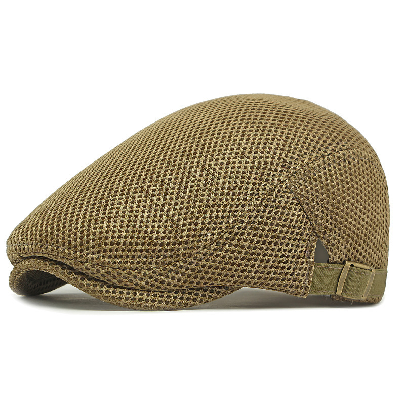 Pustende flat cap med justerbar stropp