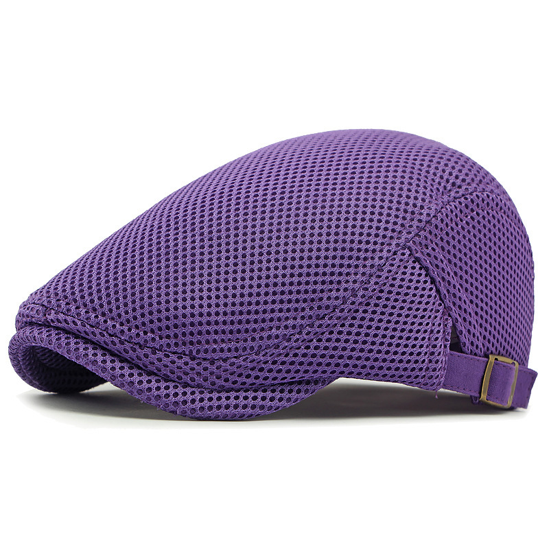 Pustende flat cap med justerbar stropp