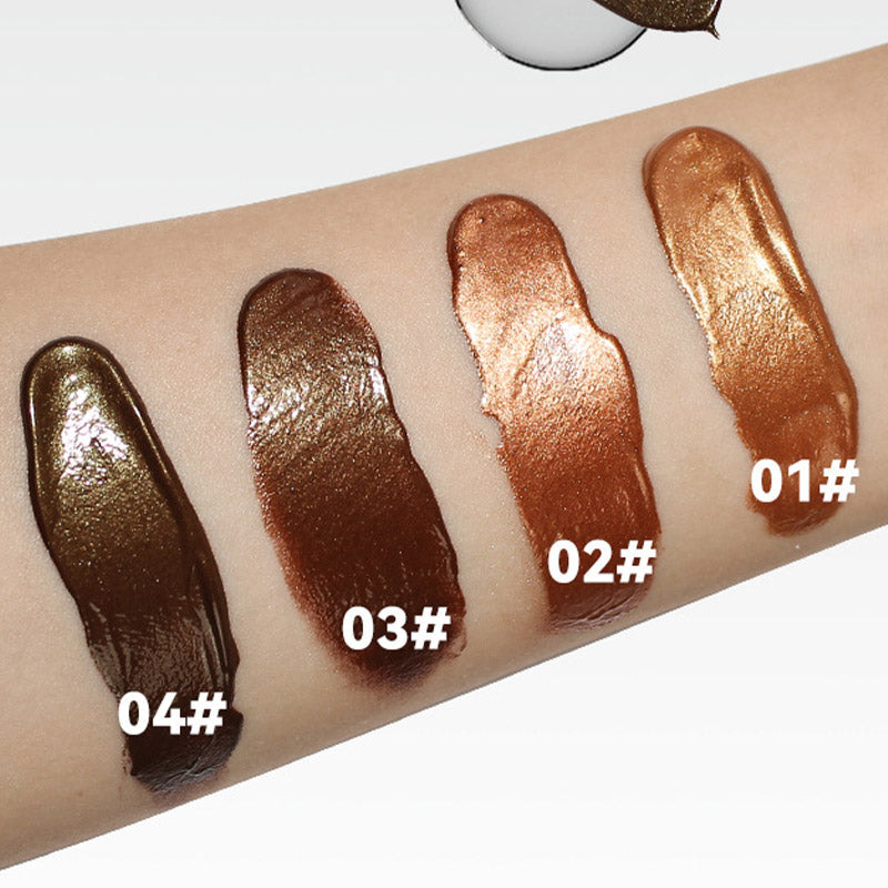 Naturlig og lys flytende bronzer