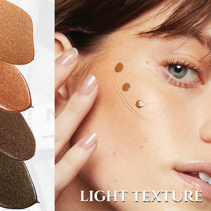 Naturlig og lys flytende bronzer