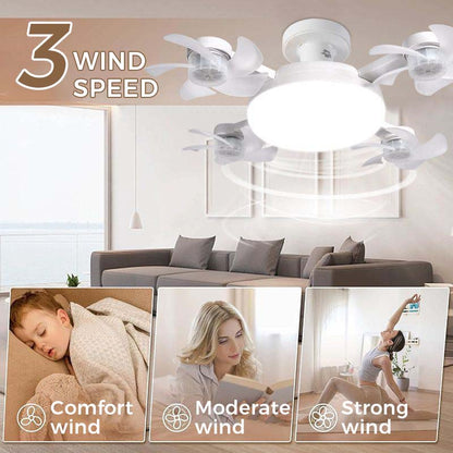 Ny E27 takviftelampe – 2-i-1 stillegående LED-viftelampe