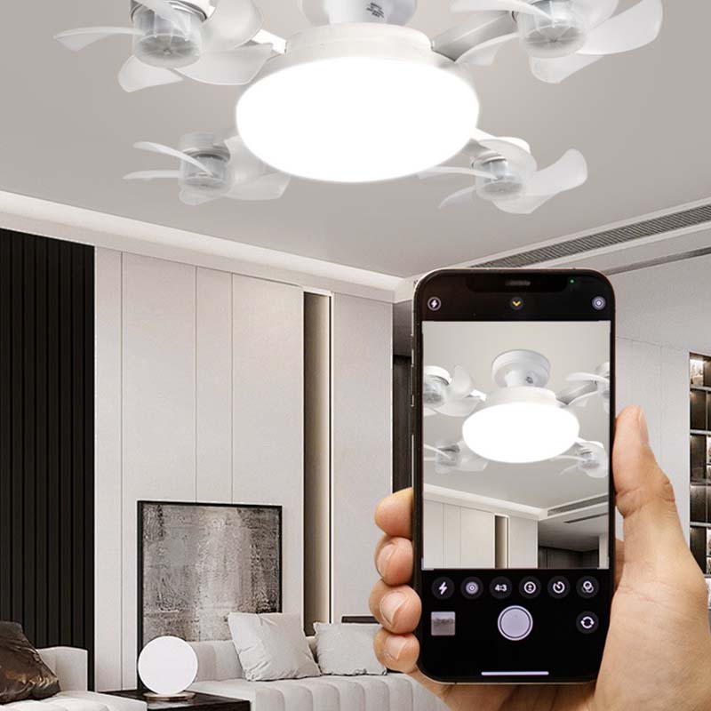 Ny E27 takviftelampe – 2-i-1 stillegående LED-viftelampe
