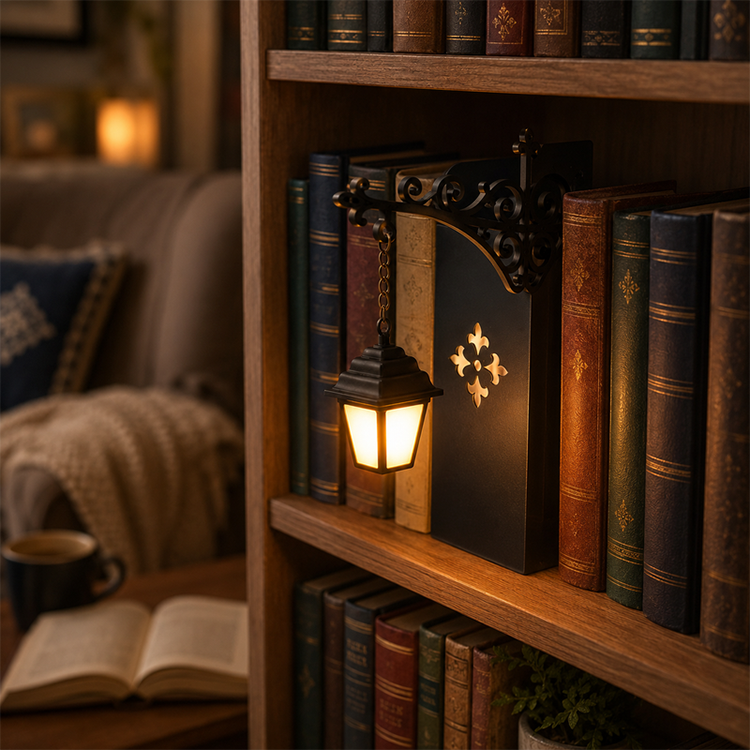 📢📢 Tidsbegrenset tilbud: 50 % rabatt! 🔥 Mini retro gatelykt-bokstøtter 📚💡 – Tilføy et unikt design til bokhyllen din