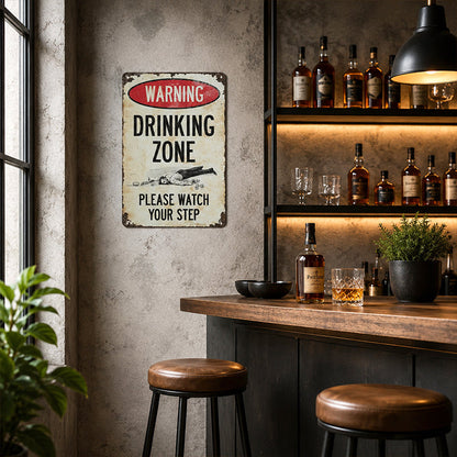 📢📢 Tidsbegrenset tilbud: 50 % rabatt! 🔥 Retro metallskilt for bar – rustikt advarselsskilt for veggdekorasjon
