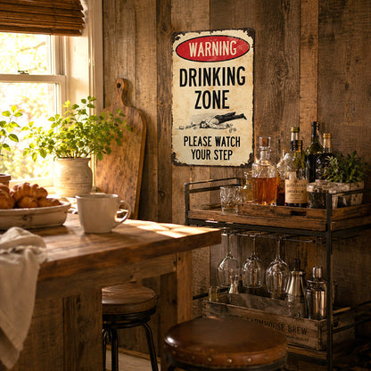 📢📢 Tidsbegrenset tilbud: 50 % rabatt! 🔥 Retro metallskilt for bar – rustikt advarselsskilt for veggdekorasjon