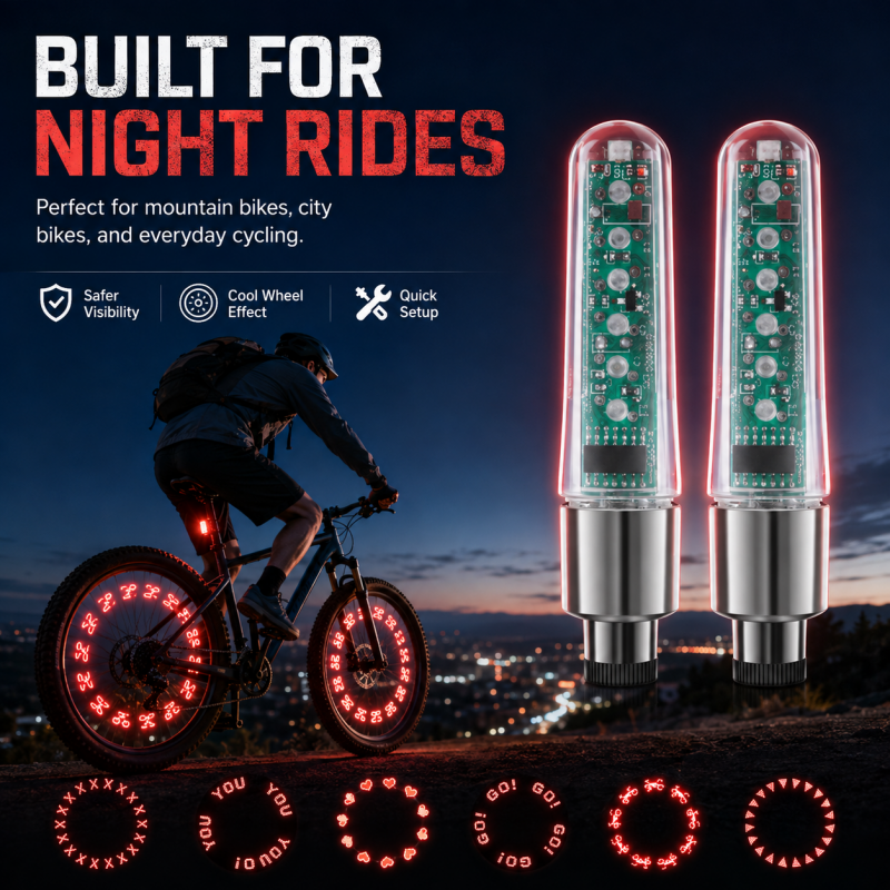 Vanntett ventillys til sykkel