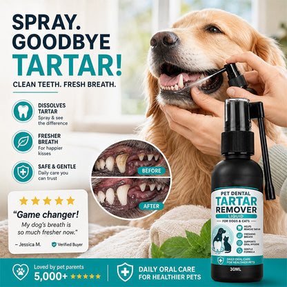 Skånsom tannpleiespray for kjæledyr