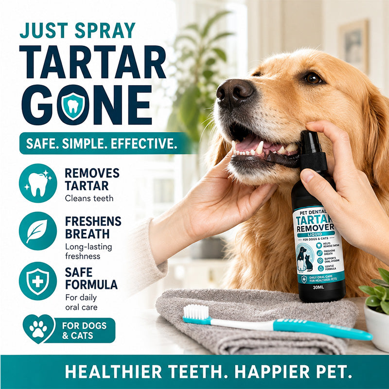 Skånsom tannpleiespray for kjæledyr