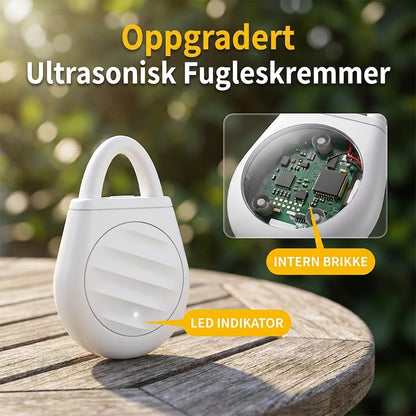 🐦Bekymre deg aldri mer for fugler, skadedyr og gresshopper! Bærbar ultralydsfugleskremmer i nøkkelringdesign.