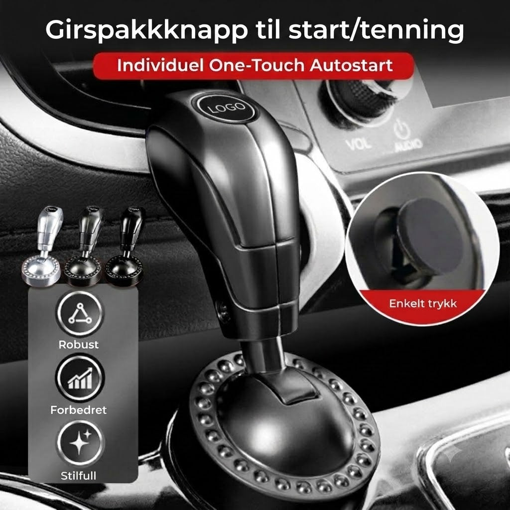 🚗Vippebryter for start/stopp av bil – dekorativt deksel for startknapp🕹️